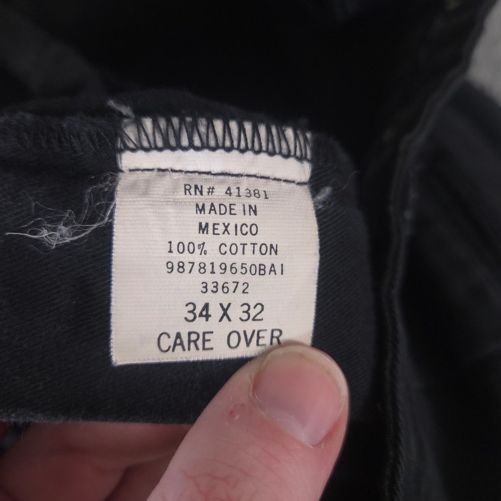 VINTAGE Polo Ralph Lauren Pants Mens 34x32 Black Hammond Cotton Pleated 90s Y2K - Picture 8 of 11